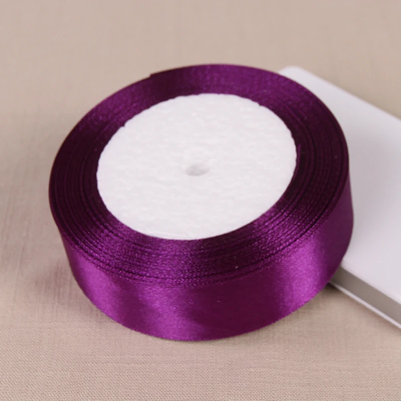 1''Silk Атласной Лентой 2.5 см 25 Ярдов 22 М Свадьба Украшения Подарочная упаковка