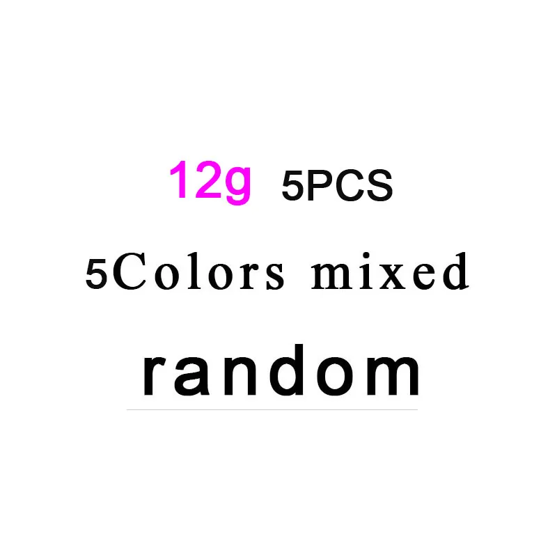 12g color mix random TOMA 5 шт./лот, металлическая мини-приманка для ловли рыбы, 5 г, 8г12г, 18 г, медленно Тонущая свинцовая приманка, приманка для рыбы, ложка, жесткая Вибрирующая приманка - Цвет: 12g color mix random