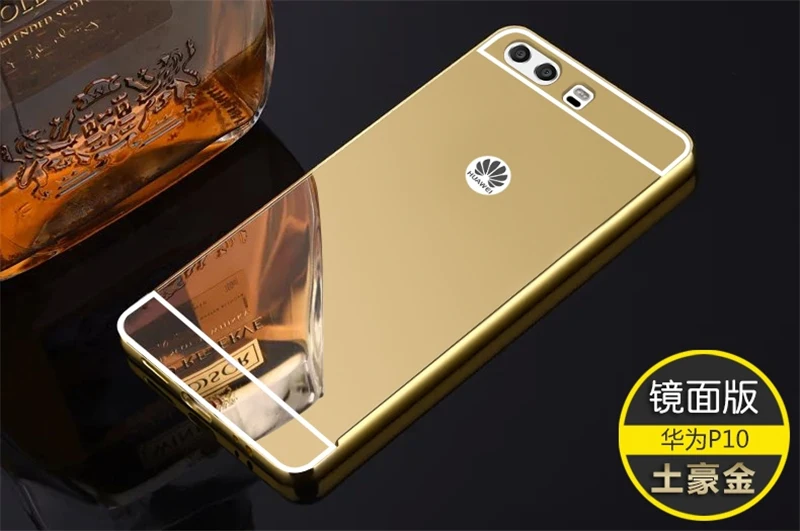 Мягкий Сотовый телефон чехол для Huawei P8 P9 P10 P20 Pro Lite плюс Honor 8 9 10 играть Lite Коврики 8 9 10 Lite зеркало ультра тонкий чехол - Цвет: Gold