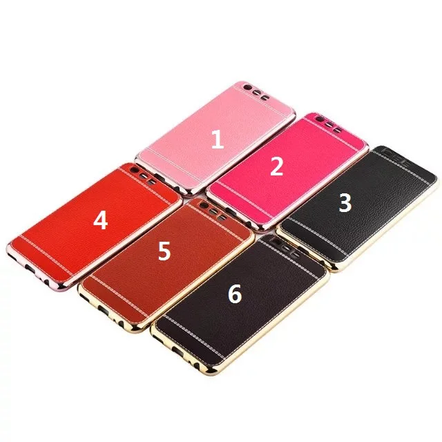For Huawei P10 MobilePhone Bag Cases 50pcs/lot luxury Litchi soft TPU leather for Plus back cover case |