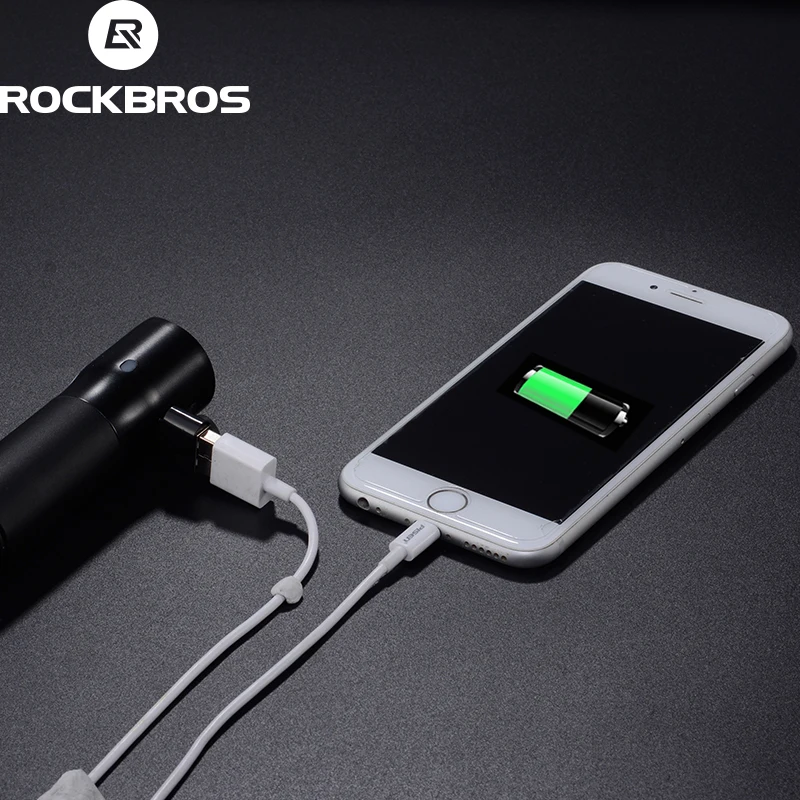 ROCKBROS туристический Водонепроницаемый фонарь с зарядкой от USB светильник