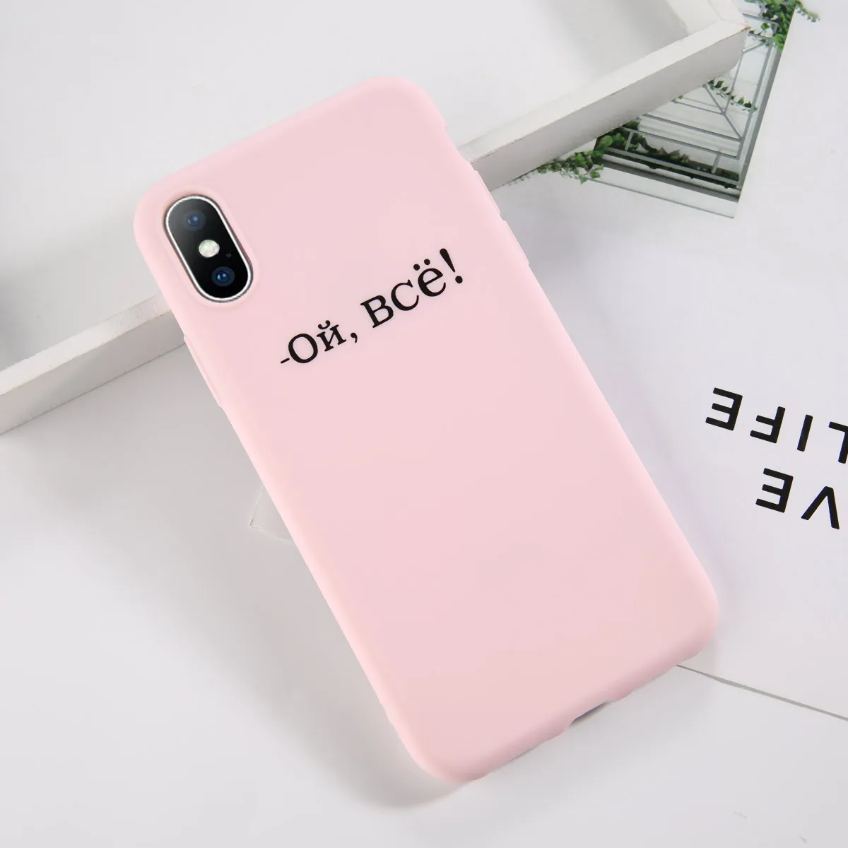 T6 pink Чехол для телефона Lovebay для iPhone 11, 6, 6 s, 7, 8 Plus, X, XR, XS, 11Pro, Max, модный граффити, карамельный цвет, чистый цвет, буквы, мягкий ТПУ для iPhone 11 - Цвет: T6 pink