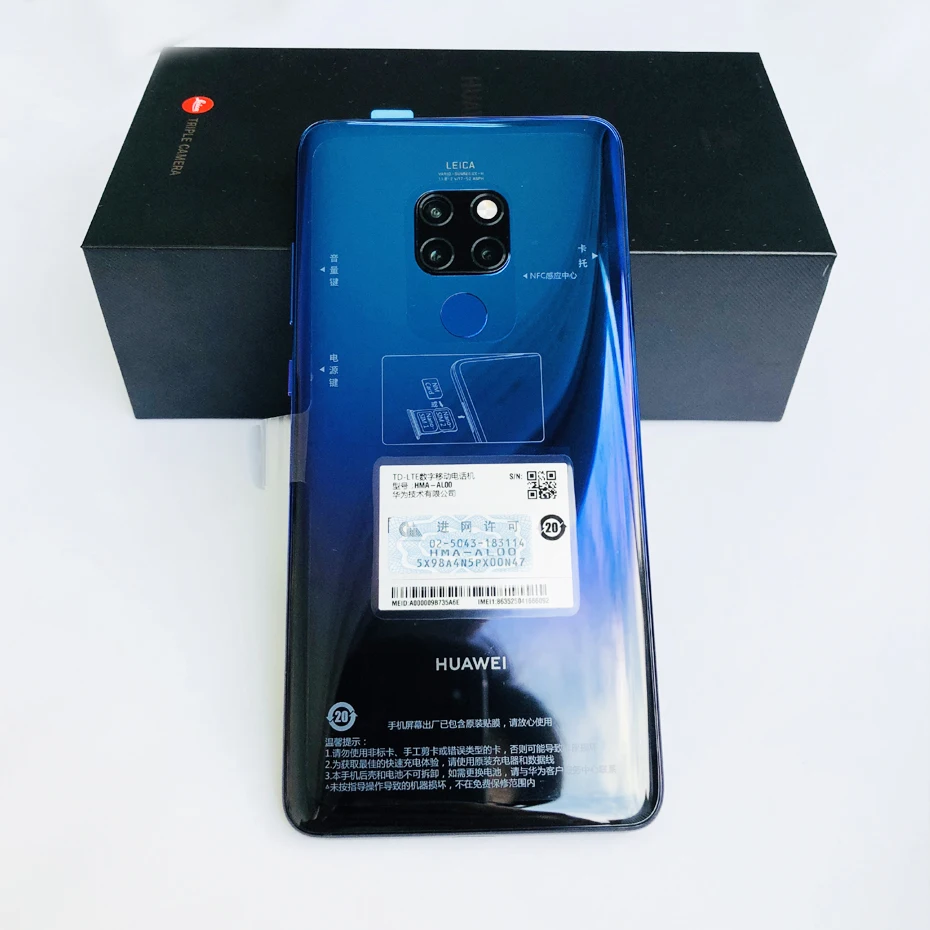 Huawei Mate 20 глобальная версия 6 ГБ 128 Гб Смартфон NFC Android 9 0 Kirin 980 53 дюймов 3 задняя