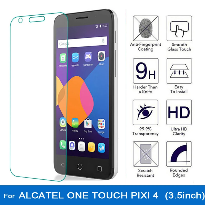 9H 2.5D HD прозрачное высококачественное закаленное стекло для alcatel one touch pixi 4 3 5