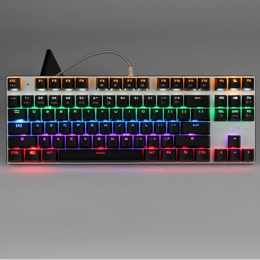 Игровая механическая клавиатура Metoo zero Metal 104 клавиши синий/красный/черный