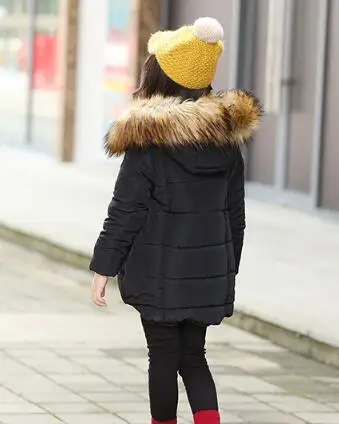 Зимняя куртка для девочки 2016 новинка жакет Большой зимний длинный уплотненный