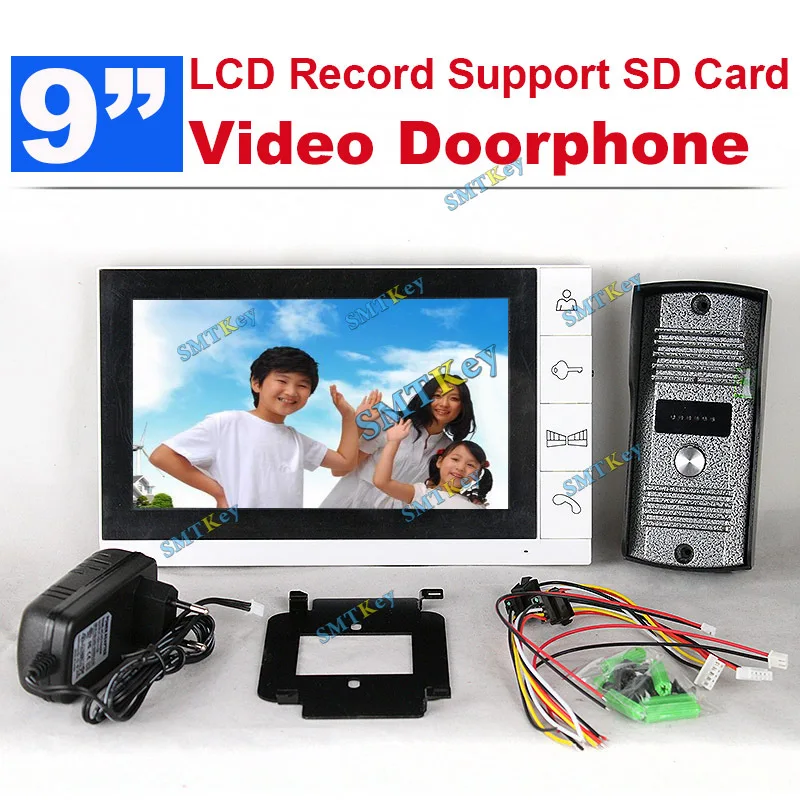 DP 998R 9 дюймов TFT монитор lcd цветная Видео Запись телефон двери дверной звонок