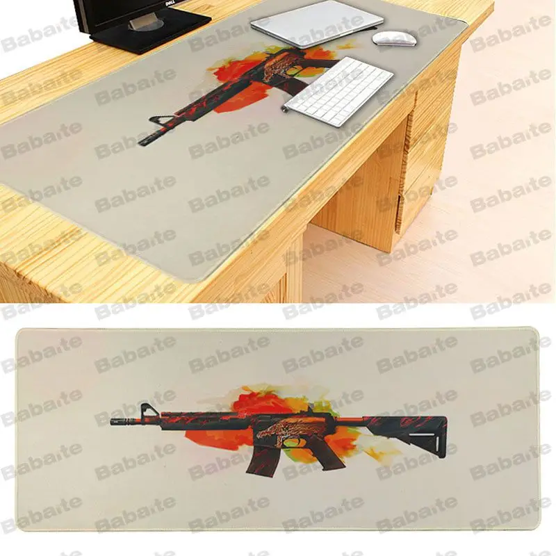 Babaite Custom Skin CS GO Gun красивый Аниме Коврик для мыши Размер 30x60 см 40x90 резиновые