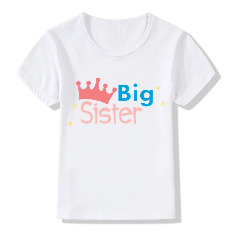 Коллекция года, Детская футболка с принтом «Big Sister» детские летние топы, одежда с единорогом для маленьких девочек детская одежда для маленьких и старших сестер HKP2182