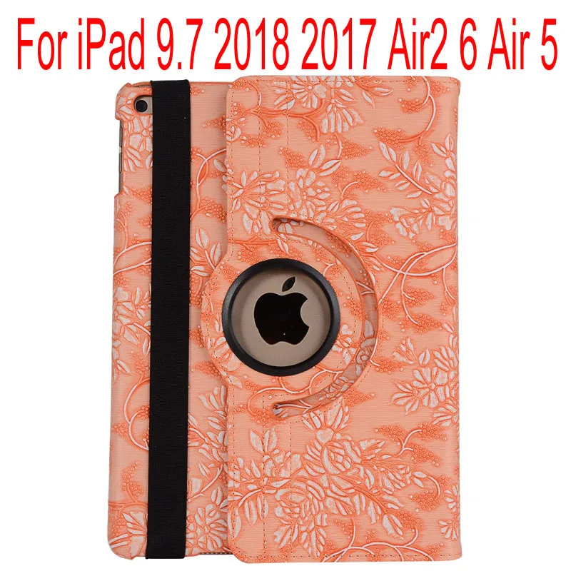 Case Вращающийся на 360 градусов чехол-подставка для iPad Air 2 5 6 iPad 9,7 5 6th для iPad Mini 1 2 3 4+ ручка+ пленка - Цвет: Case