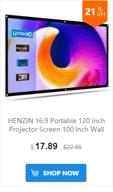 HENZIN 16:9 HD складной 120 дюймов проекционный экран ПВХ ткань проекционный экран для образования офиса домашнего кинотеатра Открытый кинотеатр