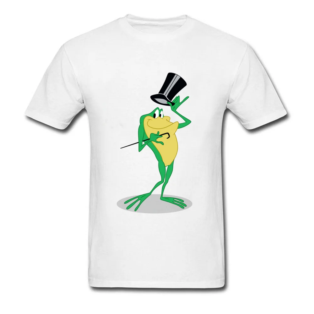 Magician Mr. Frog Print Men Cotton T-shirt White Yellow Green Black Tops &amp Tees Custom Funny Cartoon Tshirt Store | Мужская одежда