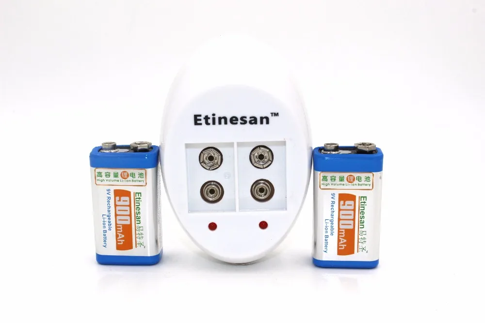 Используется для игрушек 2 шт Etinesan Super 900mAh 9v Li-Ion литиевая аккумуляторная батарея 9