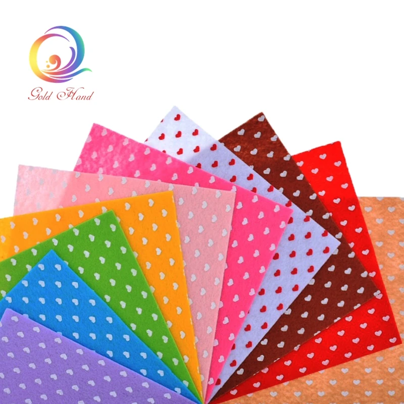 10 шт./лот толщина 1 мм напечатанная полиэфирная Нетканая войлочная ткань/для