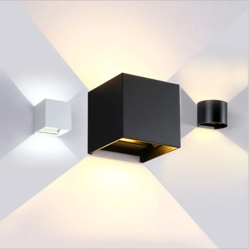 Квадратный светодиодный алюминиевый настенный ночник бра 7 Вт квадратный