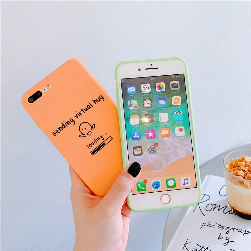 Милые любящие объятия чехол для iPhone X XS MAX XR (отправить виртуальные объятия)