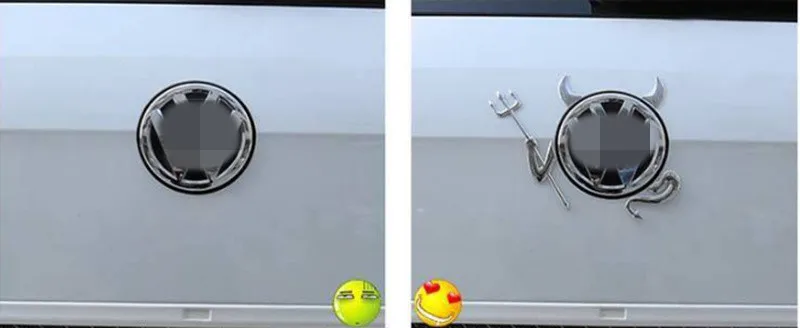 Car Styling 3D Funny Stickers Decals Little Devil Angel for Volkswagen VW Jetta MK5 MK6 Polo Scirocco Lavida Eos Bora | Автомобили и