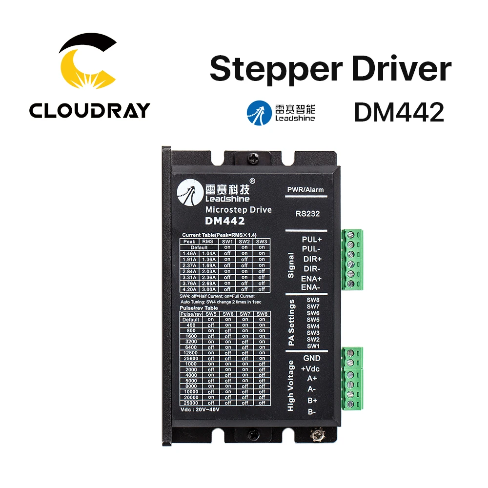 Cloudray Leadshine 2 фазы аналоговый шаговый двигатель драйвер DM442