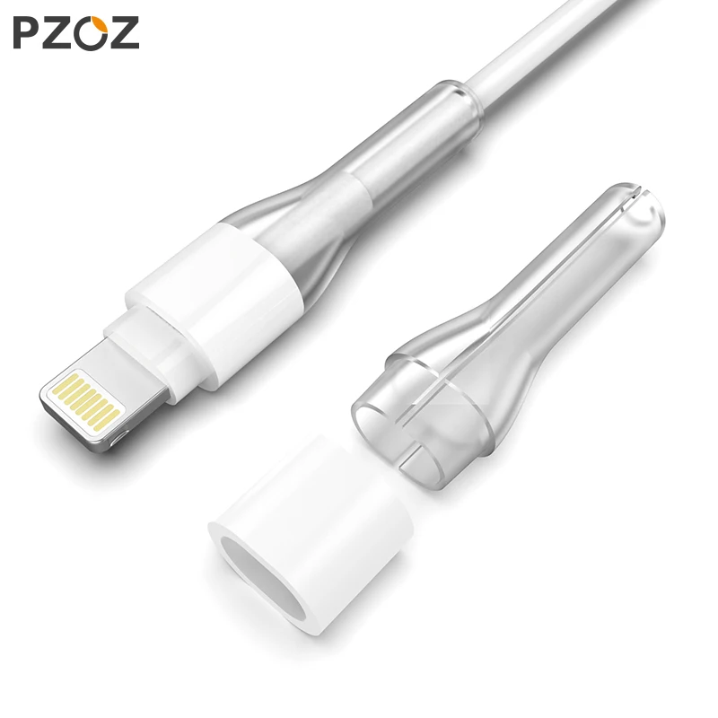PZOZ USB кабель протектор для iPhone X XS Max XR 8 7 6 Plus 5 S SE устройство для сматывания кабеля защита шнура для оригинального iPhone кабеля