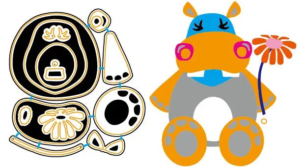 

Cute Christmas Hippo Gift Metal Cutting Dies Stencils For DIY Scrapbooking Decorative Embossing Handcraft Die Cutting Template