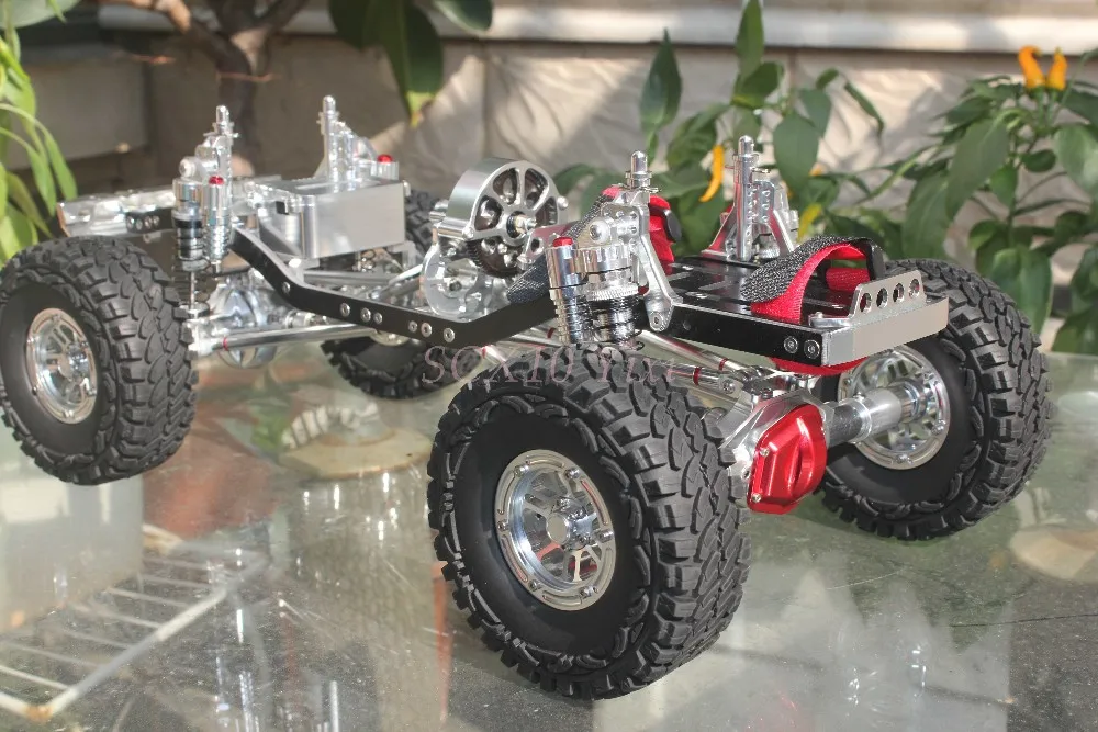 Высококачественный полностью сплав металла с ЧПУ SCX10 Рок Гусеничный 1:10 Масштаб rc грузовик золотого цвета