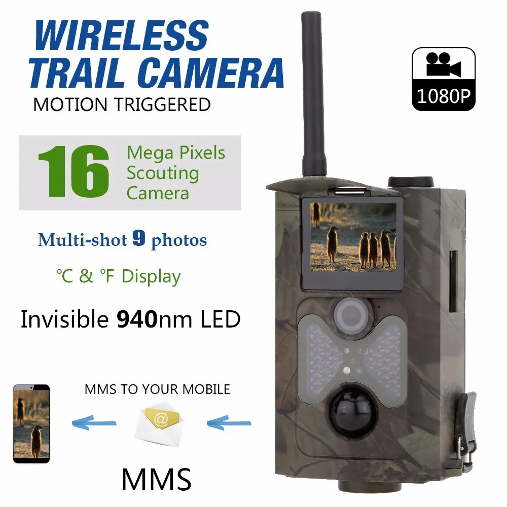 Скаутинг Охота Камера фото ловушки ИК дикой природы Trail видеонаблюдения 940nm 16mp 3G