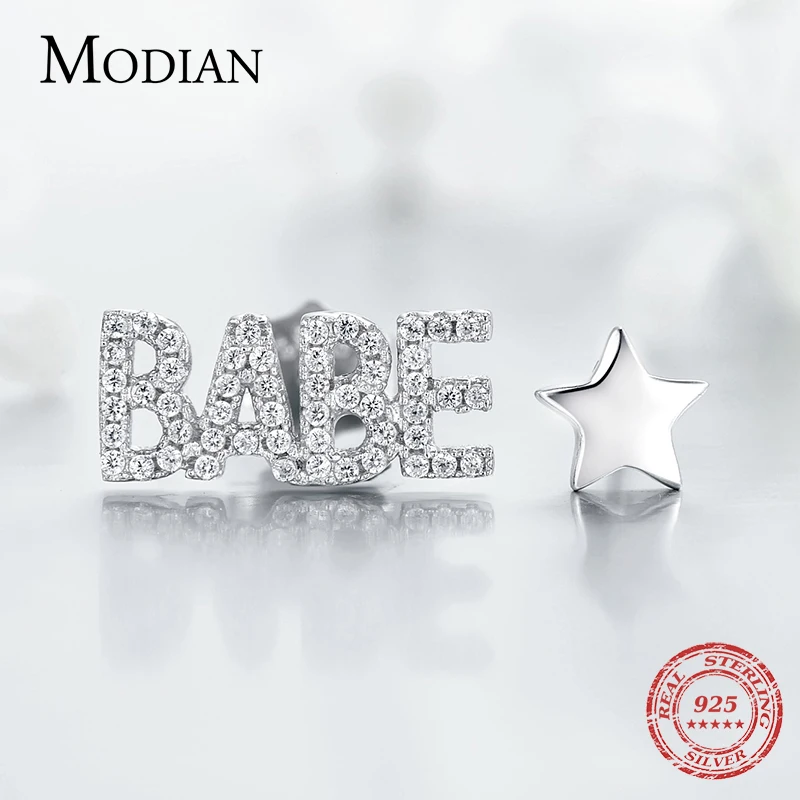 Modian Новое поступление 100% Стерлинговое Серебро 925 пробы 6 стилей Ins модная надпись
