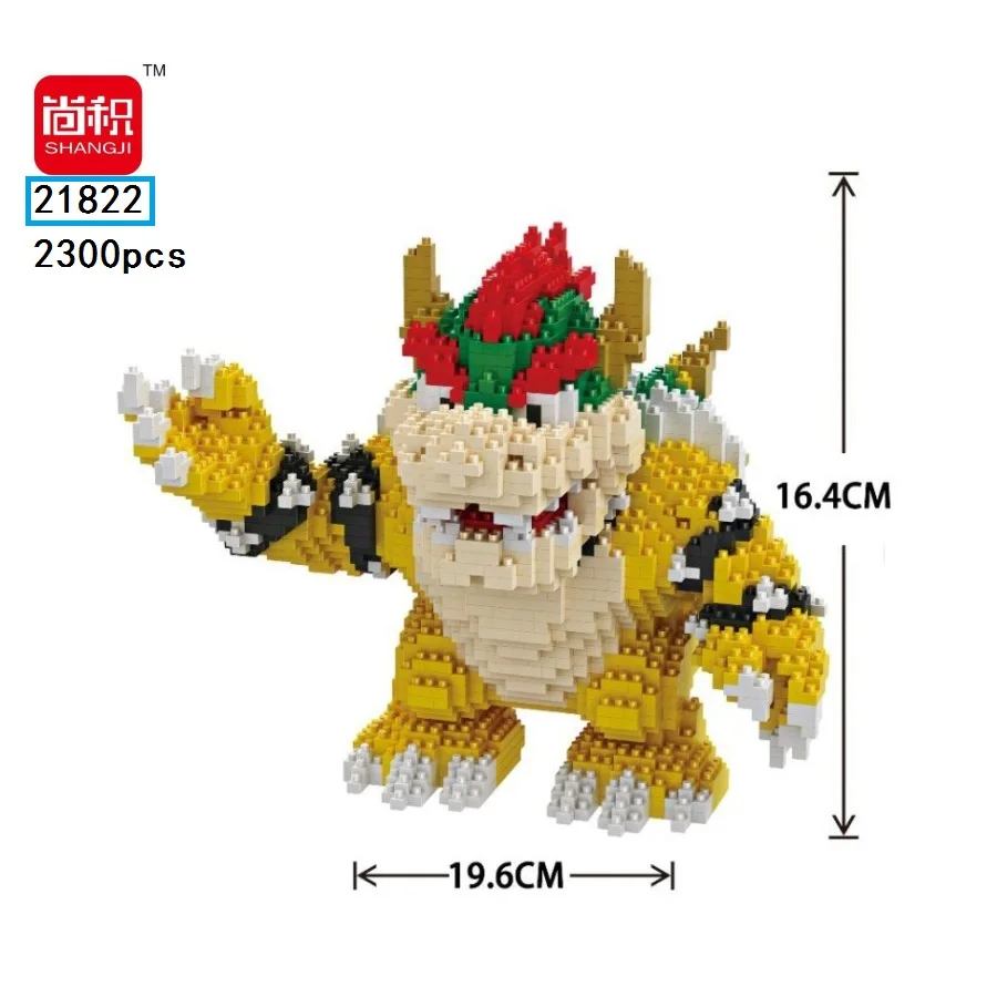 21822 Balody мини блоки Bowser мультфильм строительные игрушки Марио аукциона фигурки Yoshi Модель Кирпичи Wario аниме Brinquedos детские подарки 16022 - Цвет: 21822