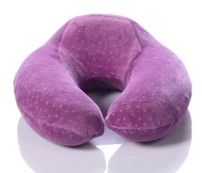 purple 5 шт. в упаковке,, u-образная подушка для путешествий, подушка для шеи из пены с памятью, подушка для самолета, защита на 360 градусов, для путешествий, для офиса, для сна, здоровый уход - Цвет: purple