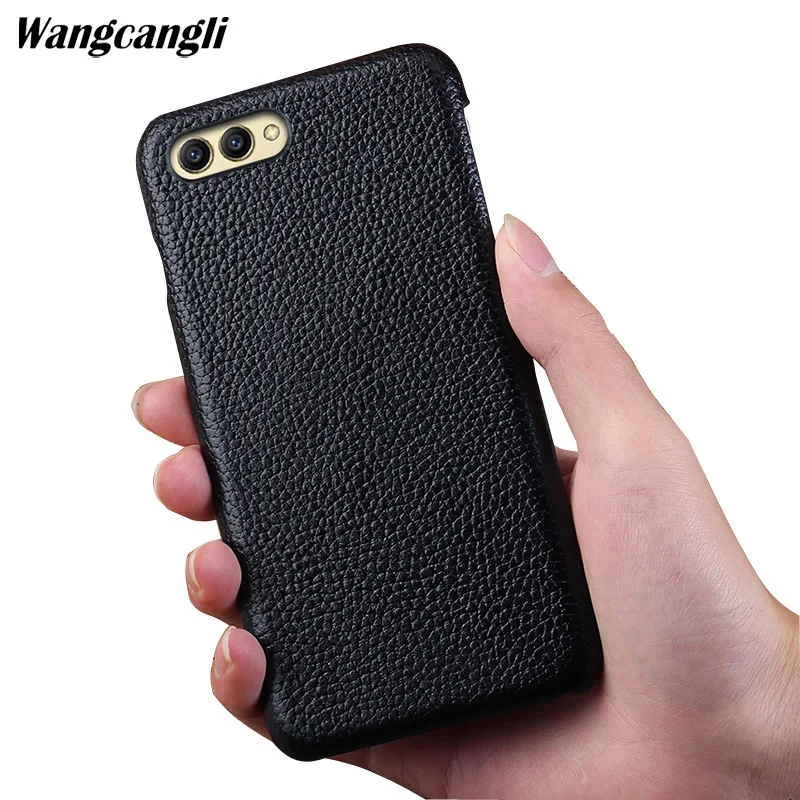 New leather large lychee half-clad For HUAWEI P10 p10 plus P20 pro case Hand-customized business | Мобильные телефоны и