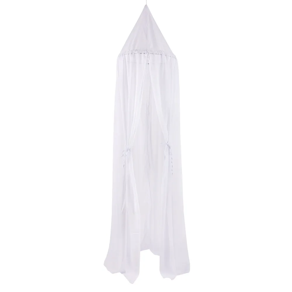 White 4 цвета, висячие детские постельные принадлежности, купольная кровать, навес, хлопок, москитная сетка, покрывало для кровати, занавеска для детей, для чтения, игры, домашний декор - Цвет: White