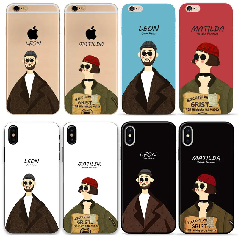 Классный художественный парный чехол для телефона Leon и Matilda для iPhone 11 pro max 7 5S SE 4S 6S 8 7 Plus мягкий чехол из тпу для huawei P20 Lite чехол