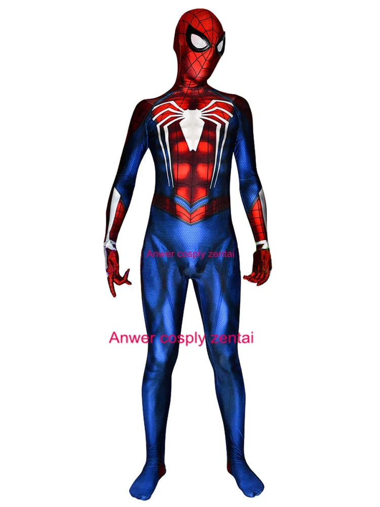 Новая PS4 бессонница костюм Человека паука 3D принт спандекс игры Spidey Костюм Fullbody