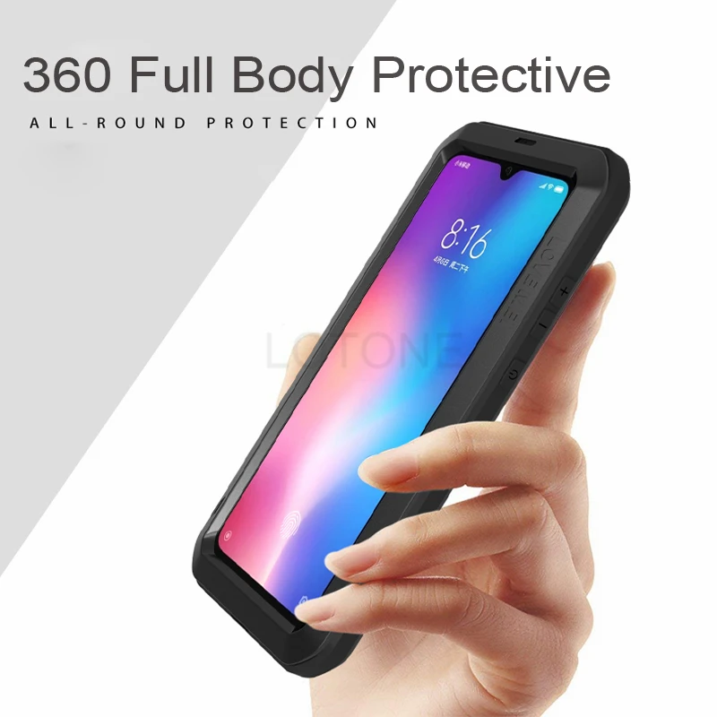 Роскошный защитный чехол на весь корпус для Xiaomi mi 9 8 mi 8 металлическая Броня+ стекло Gorilla glass прочный ударопрочный чехол Xiaomi mi 9 чехол s