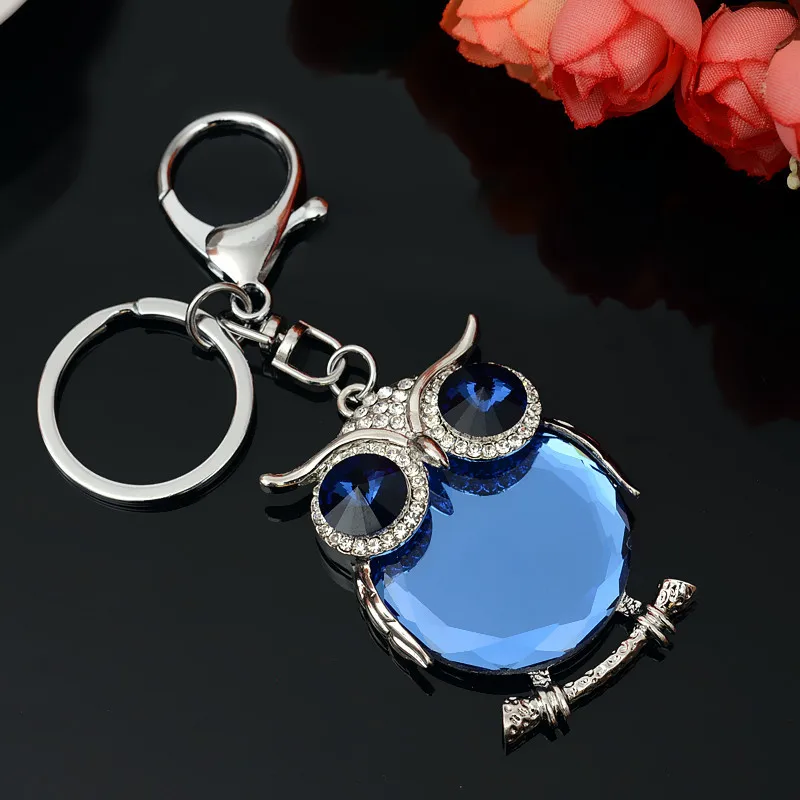 Модный милый мультяшный брелок с совой Кристальный со стразами женские Брелки