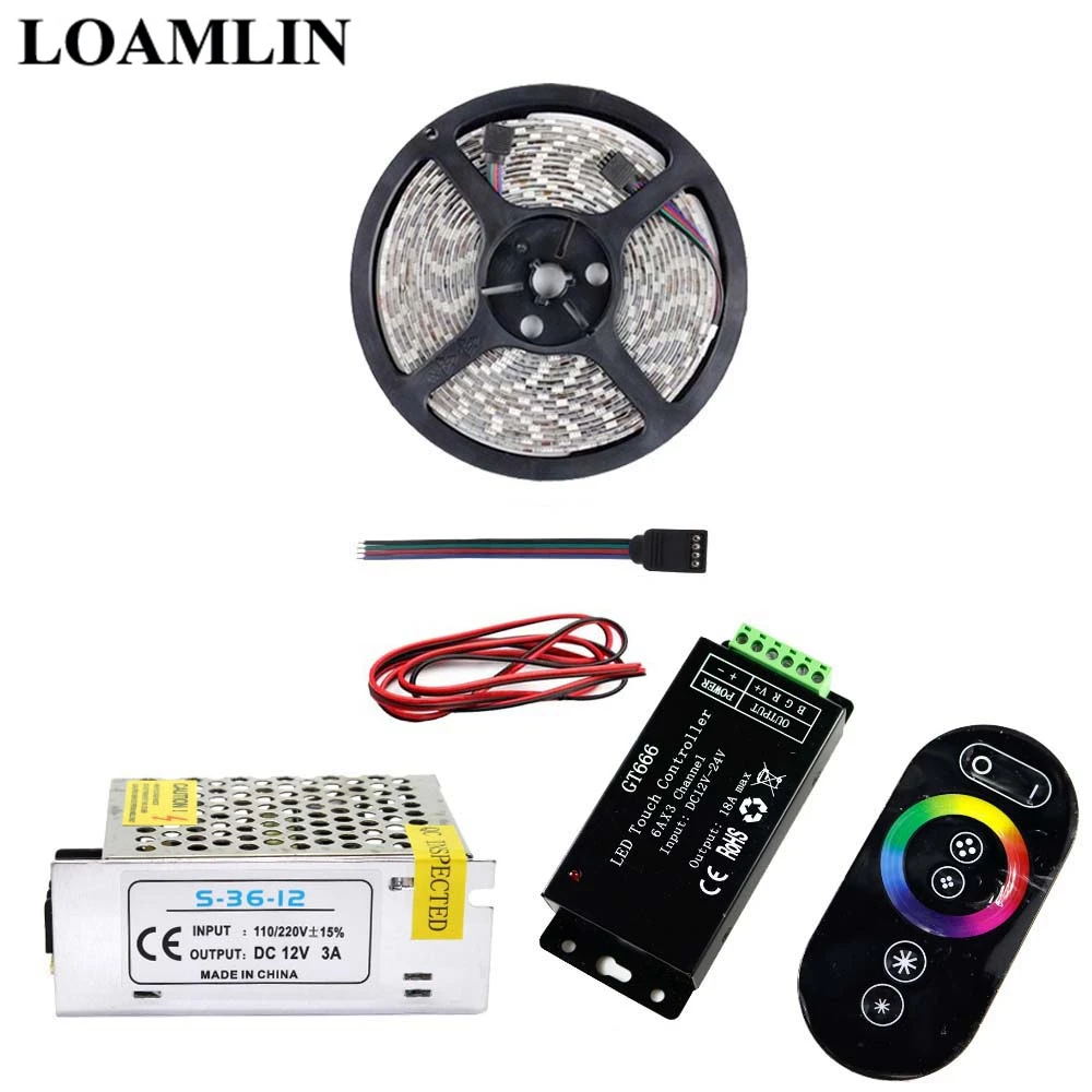 SMD2535/3528 RGB светодиодные гибкие полосы света с 18A RF беспроводной сенсорный