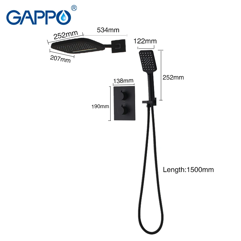 GAPPO смеситель для душа смесители Ванна термостатический кран латунь осадков