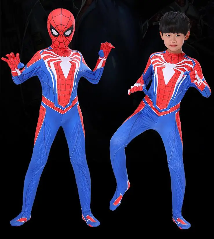Новинка 2018 года Детский костюм Человека паука для мальчиков на Хэллоуин|Костюмы