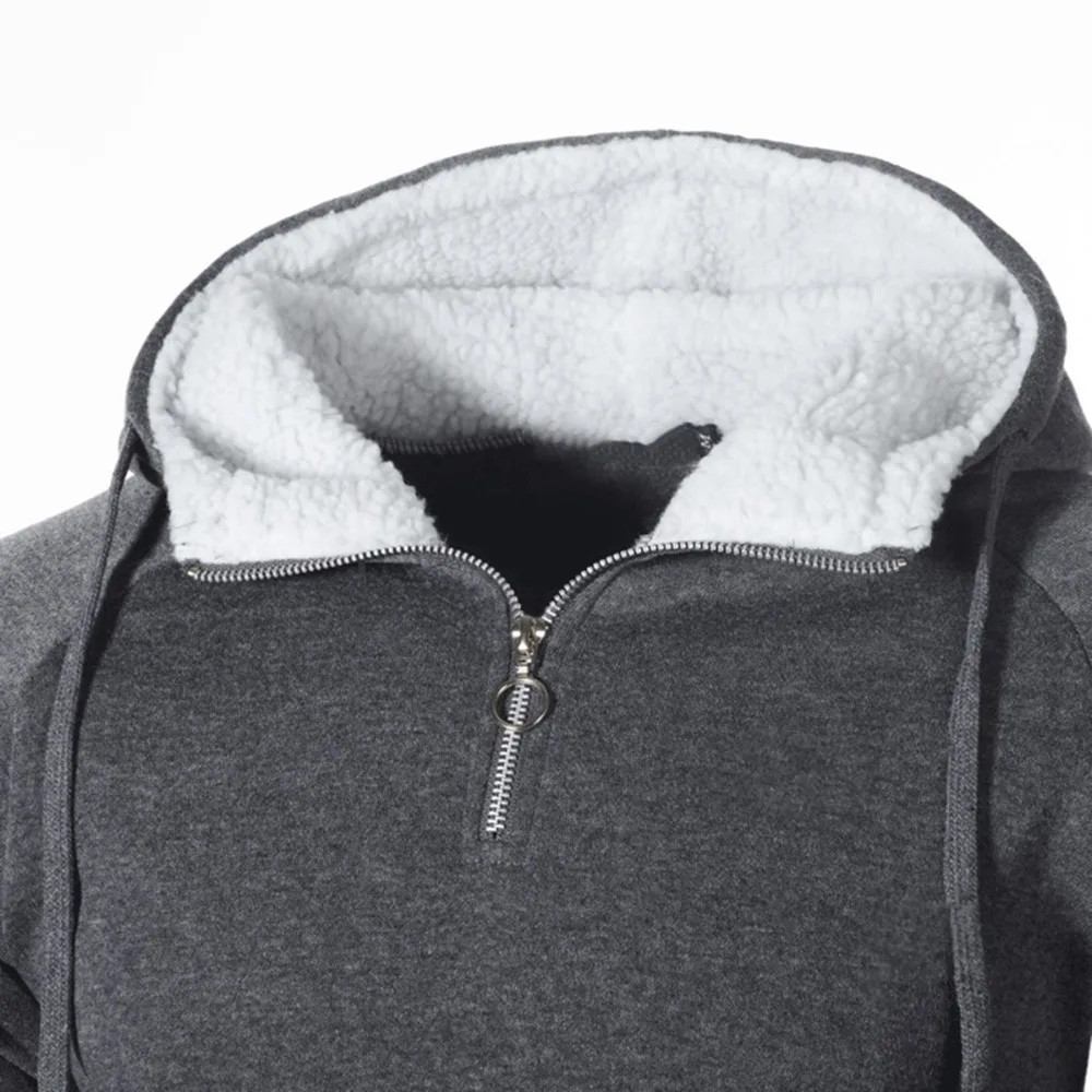 2018 бренд мужской с длинным рукавом сплошной цвет Мужская толстовка капюшоном на