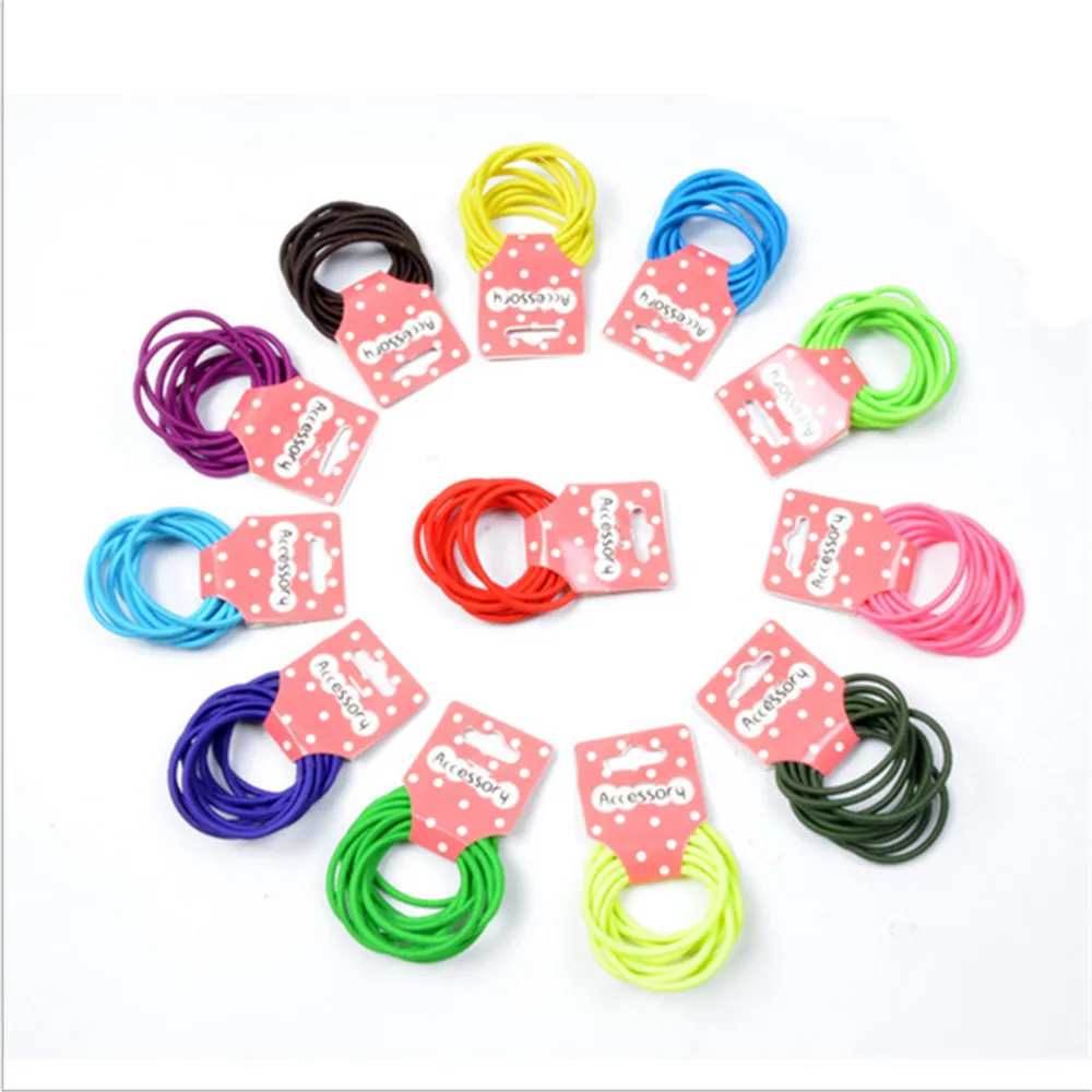 Резинки для волос мини девочек Однотонные эластичные заколки хвоста аксессуары