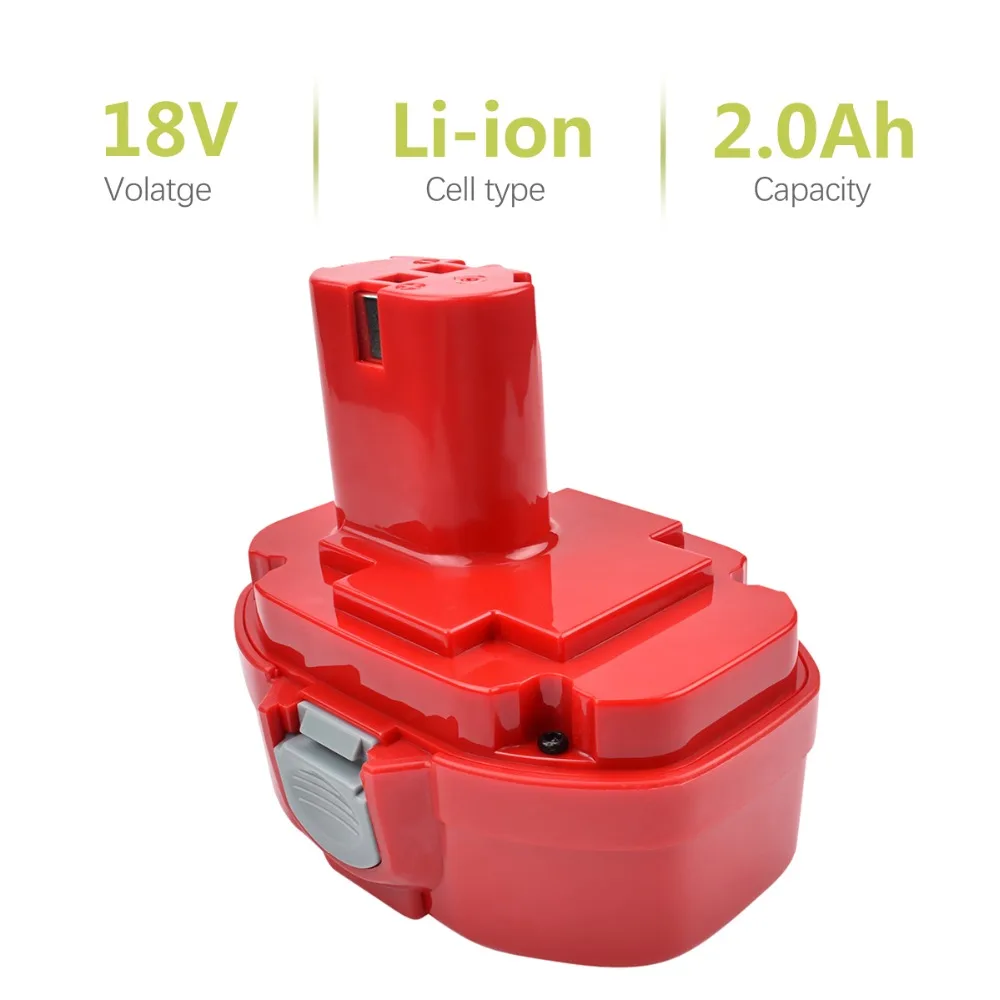 2 пакеты 2000 mAh 18 V Ni-MH для MAKITA 1822 Перезаряжаемые Батарея: 1822 1823 1834 1835 192827-3 822 PA18 5620DWA 5036DA ML183 6347D