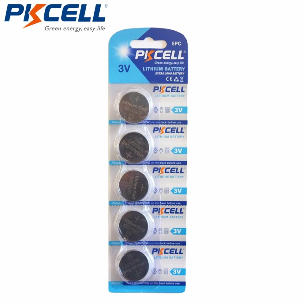 50 шт./10cards* 5 PKCELL CR2320 2320 литий смотреть 3 В батареи