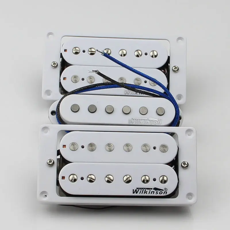 Новый набор для захвата гитары Wilkinson White Humbucker WHH(N + B) WVSM|Детали и аксессуары гитар| |