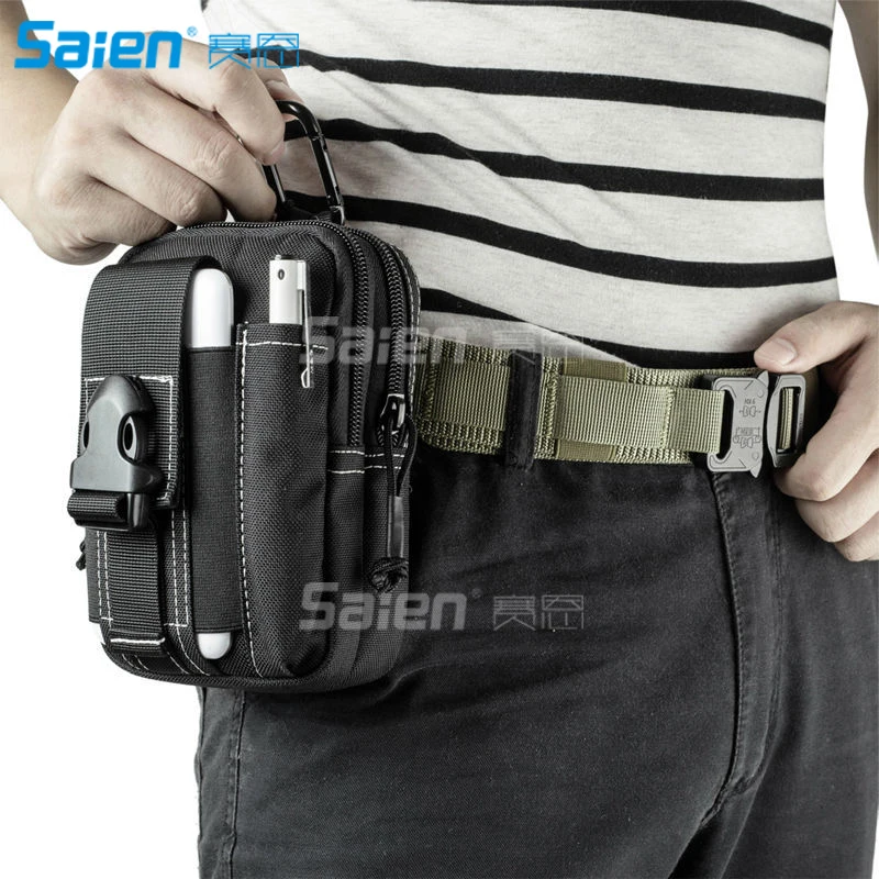 Tactical Molle Pouch EDC Utility Gadget Belt Waist Bag, Camping Hiking Outdoor Gear Cell Phone Holster Holder for iPhone