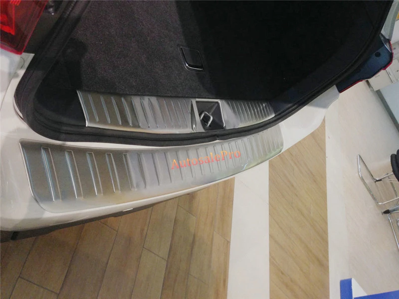 Наружная + внутренняя защитная пластина заднего бампера крышка багажника порог 2