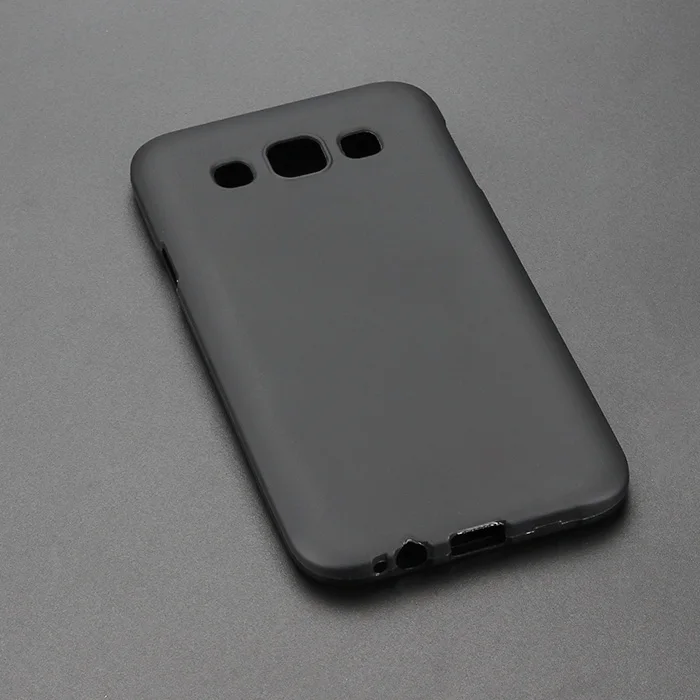 Черный гелевый ТПУ Тонкий Мягкий противоударный чехол-накладка для Samsung Galaxy E5 E500