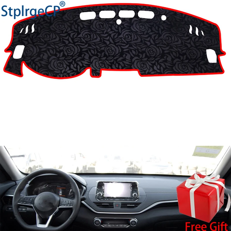 Latest Rose Pattern Non-slip Car Dashboard Cover Dash Mat Pad DashMat ANti-UV Sticker for Nissan Teana J34 2019 Styling | Автомобили и