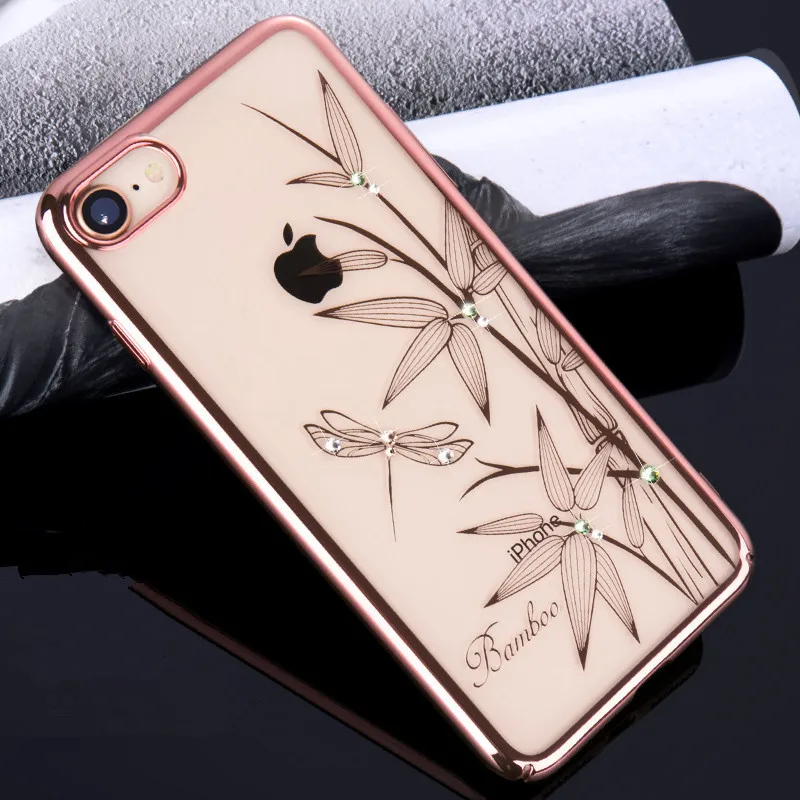 KINGXBAR для iPhone 7 8 Plus роскошные кристаллы Swarovski Diamond ПК Жесткий Чехол плюс чехол