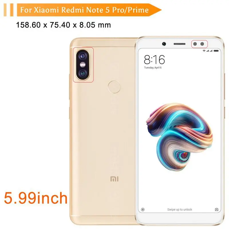 Ультратонкое Защитное стекло для Xiaomi Redmi Note 5 Pro закаленное 9H чехол Prime 64GB защита