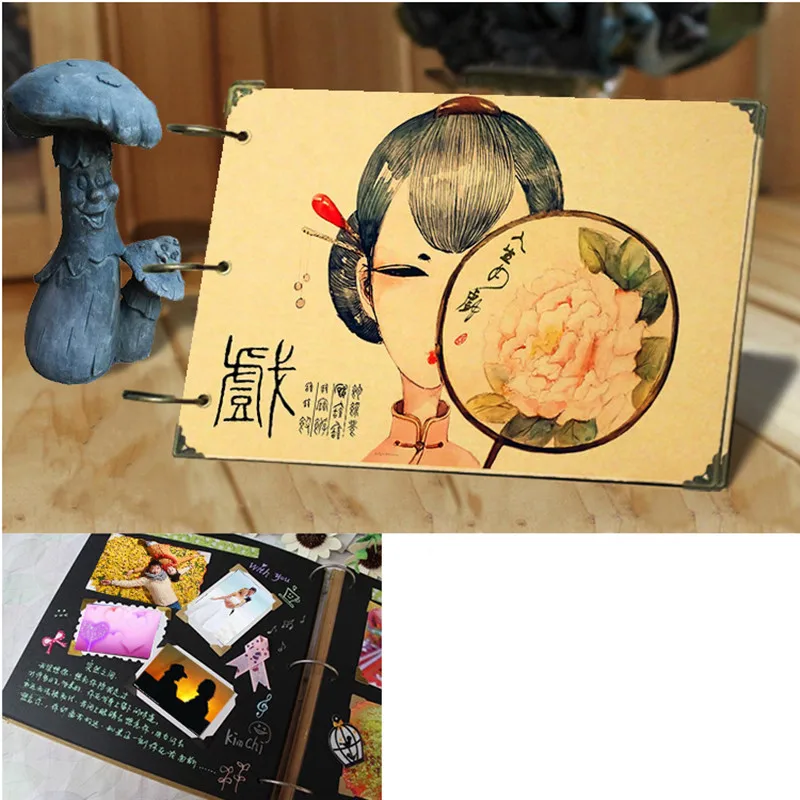 Black Card Album 8 дюймов Diy Фотоальбом свадебный юбилей подарок влюбленным фото Детские Фотоальбомы Ablum скрапбук Polaroid Бумага Ремесло липкий альбом - Цвет: Black Card Album